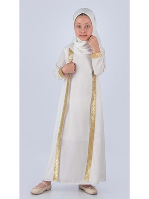 Medine Ipek Kumaş Eşarplı Tesettür Namaz Elbise M00742