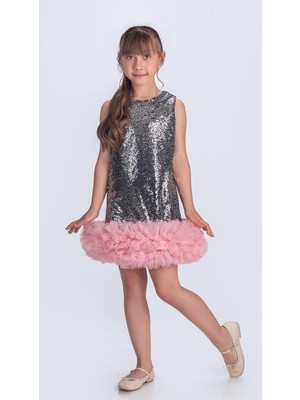 Mnk Baby & Kids Pul Payet Ifestos Tütü Çocuk Özel Gün Abiye M00743