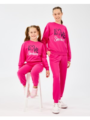 Skechers G Lw Fleece Sweatshirt Büyük Kız Çocuk Pembe  Sk2520078-3586
