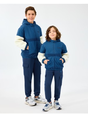 Skechers B Sherpa Jacket Büyük Erkek Çocuk Mavi Mont SK2520044-0914