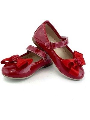 Rugan Saten Kurdelalı Abiye Babet Ayakkabı