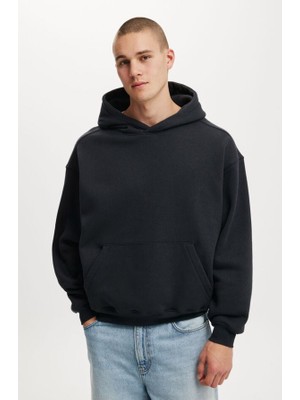 Siyah Kapüşonlu Kanguru Cep Erkek Sweatshirt E7169