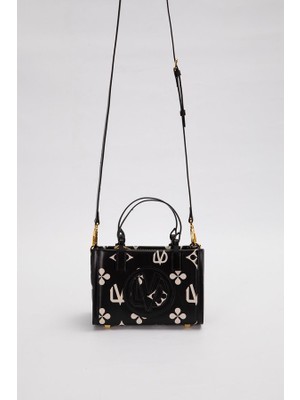 930309 Desenli Hem El Hem Kol Çapraz Premium Çanta #08-25#