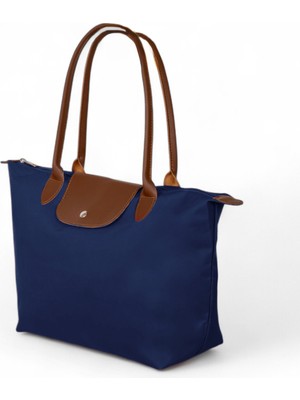 Kadın Lacivert Orta Boy Askılı El ve Omuz Çantası