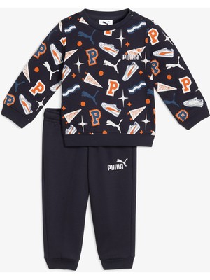 Puma Minicats Crew Çocuk Mavi Eşofman Takımı.16