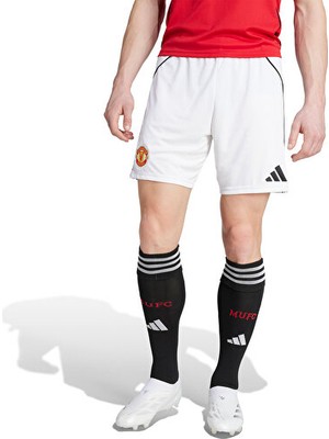 Adidas Erkek Manchester United 25/26 Iç Saha Şortu Erkek Futbol Şortu JI7430 Beyaz