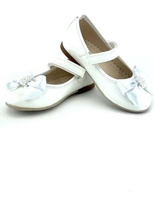 Rugan Saten Kurdelalı Abiye Babet Ayakkabı