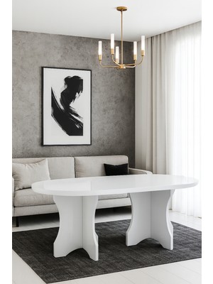 Kelebek Model 180X90X75 (Kalın Kenar 36MM) Yemek Masası Mutfak Masası Çok Amaçlı Masa (Sadece Masa)