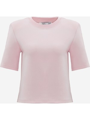 Premium Pamuklu Kısa Kol Vatkalı Kadın Tişört