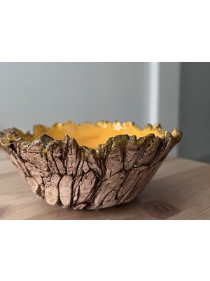 Doğanın Izleri Serisi El Yapımı Seramik Kase