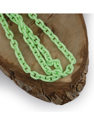 Açık Yeşil Plastik Zincir Geçmeli Çanta ve Aksesuar Zinciri