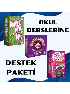 Okula Destek Paketi Kutu Oyunu Seti 7+ Yaş Fibroidanne | Türkçe - Matematik ve Dikkat Gelişimi Seti