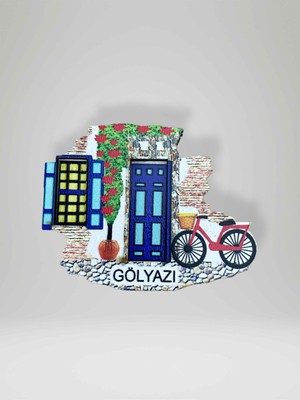 Gölyazı Temalı 3D Ahşap Magnet Lazer Kesim Buzdolabı Süsü
