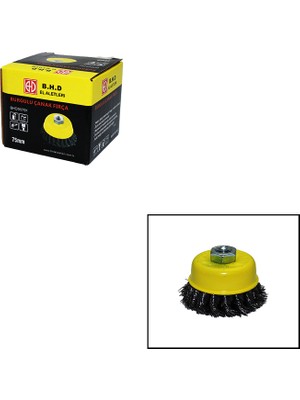 B.H.D El Aletleri 75 mm Burgulu Çanak Fırça (4764)