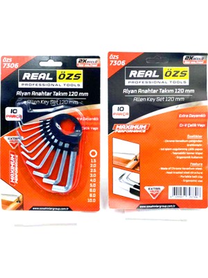 10 Parça  Kartlı Alyan Anahtar Takım SETİ120MM-NO-1.5-10 (4764)