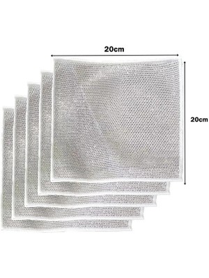 5 Adet Çok Fonksiyonlu Çizmeyen Tel Bulaşık Bezi Bulaşık Havlusu Bulaşık Temizlik Ovma Bezi (4764)