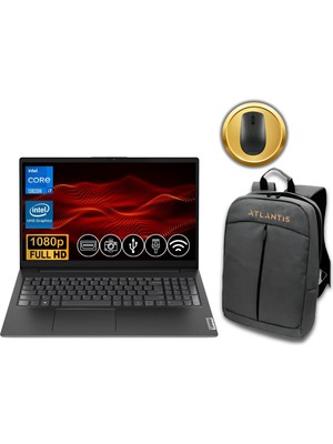 Lenovo V15  I7-13620H 16GB 512GB M.2 SSD 83A100QRTR ATL51  15.6" W11PRO Notebook & Mouse+Çanta