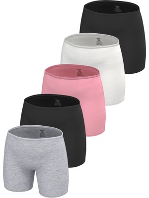 Öts Premium 5’li Kız Çocuk Boxer - Hediye Kutulu, Pamuklu Kumaş, Ultra Yumuşak, Esnek Kalıp, Etiketsiz Tasarım, Kaliteli Ince Bel Lastik Tayt
