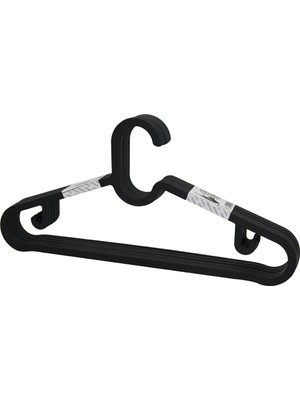 10PCS Plastik - Antrasit Gri Elbise Askısı (4764)