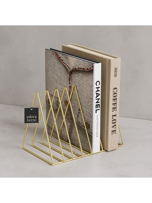 Gold Masa Üstü Ofis ve Salon Için Çok Amaçlı Kitap Düzenleyici Organizer