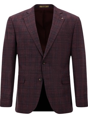 Regular Fit Italyan Yün/keten/ipek Düz Ceket