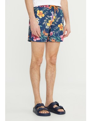 Altınyıldız Classics Standart Fit Normal Kesim Cepli Hızlı Kuruyan Desenli Mayo Deniz Şortu