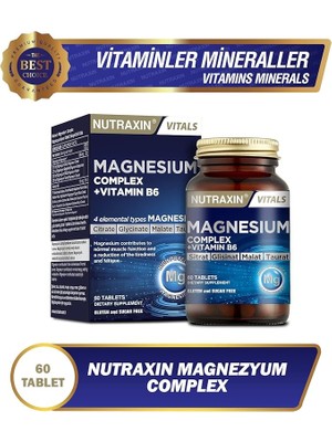 Nutraxin Magnezyum Complex+ Vitamin B6 60 Tablet