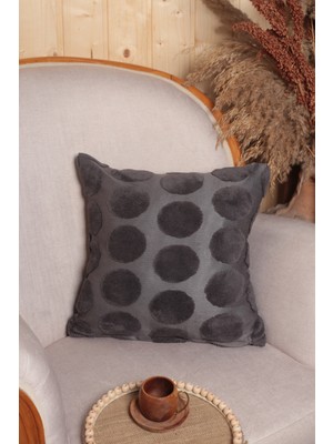 Luna | Welsoft Jakarlı Dekoratif Kırlent Kılıfı 43X43 cm - Ztluna0