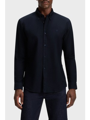 Boss Logolu % 100 Pamuk Slim Fit Düğmeli Yaka Gömlek Erkek Gömlek 50544917 404