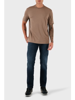 Emporio Armani Streç Pamuklu Regular Fit Normal Bel Düz Paça Jeans Erkek Kot Pantolon EM001370 AF17749 MB001