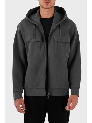 Armani Exchange Streç Pamuklu Relaxed Fit Kapüşonlu Sweat Erkek Sweat XM000967 AF16222 U8107
