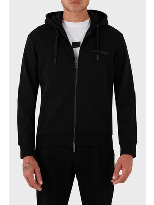 Armani Exchange Logo Baskılı Streç Pamuklu Regular Fit Kapüşonlu Sweat Erkek Sweat XM001293 AF20934 UC001
