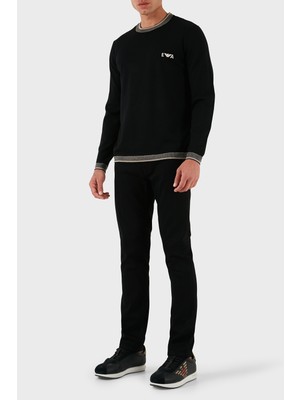 Emporio Armani Streç Pamuklu Slim Fit Düşük Bel Dar Paça Pantolon Erkek Kot Pantolon EM000121 AF19825 MC002