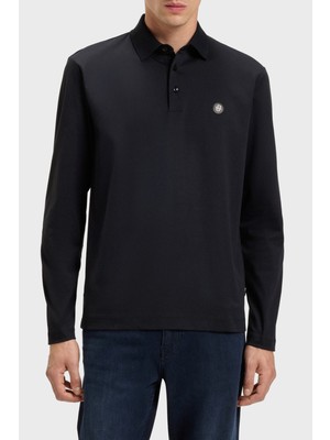 Boss Pamuklu Regular Fit Düğmeli Polo Yaka Sweat Erkek Polo Yaka Sweat 50523917 406