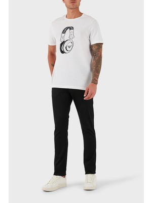 Emporio Armani Pamuklu Slim Fit Normal Bel Dar Paça Jeans Erkek Kot Pantolon EM000121 AF14122 UC001