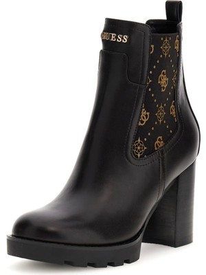 Kadın Nealle Monogram Desenli Kalın Topuklu Chelsea Bot - Kahverengi