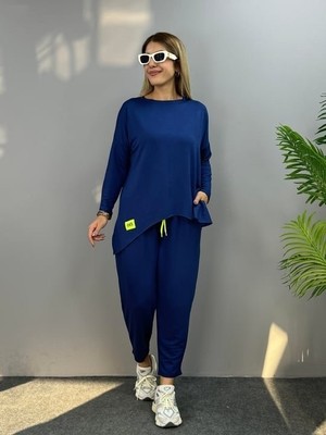 Trend Esinty Kadın Uzun Kollu Iki Iplik Viskon Kumaş Ikili Takım