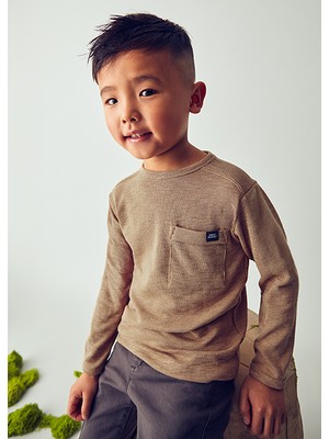 Mayoral Kahve Erkek Çocuk Uzun Kollu Tişört 4082