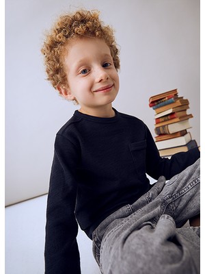 Mayoral Lacivert Erkek Çocuk Uzun Kollu Tişört 4082
