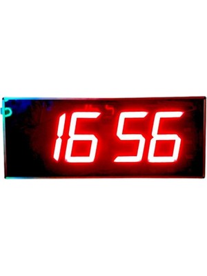 Sanec Wifi Senkronize Dijital LED Duvar ve Masa Saat Derece – Otomatik Internet Saat Ayarlı, Kırmızı Led, 16X40 cm