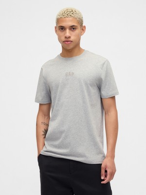 Gap Erkek Gri Everyday Soft Gap Mini Logo T-Shirt