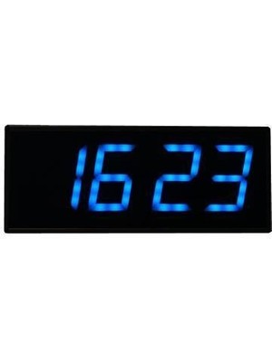 Sanec Wifi Senkronize Dijital LED Duvar ve Masa Saat Derece – Otomatik Internet Saat Ayarlı, Turkuaz Led, 15X37 cm