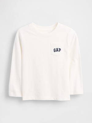 Gap Erkek Bebek Beyaz Gap Logo Cep T-Shirt
