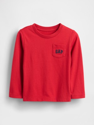 Gap Erkek Bebek Kırmızı Gap Logo Cep T-Shirt