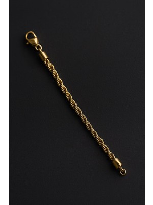 Erkek Burgulu Çelik Bileklik 17+5 cm