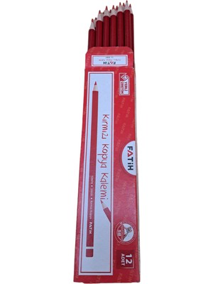 Fatih Kopya Kırmızı Kurşun Kalem 1 Düzine ( 12 Adet)