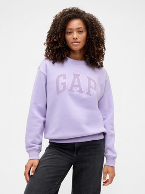 Gap Kadın Mor Relaxed Gap Logo Sweatshirt