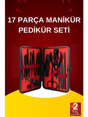 Ucuz Tekno 17 Parça El Ayak Bakım Seti Tırnak Temizleme Manikür Pedikür Cımbız Törpü Tırnak Makası