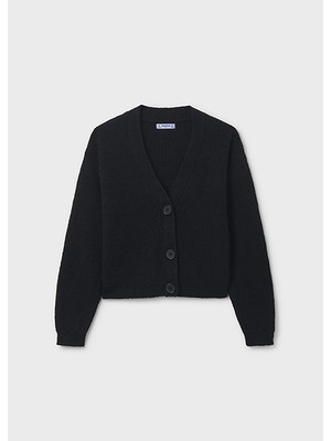 Mayoral Siyah Kız Çocuk Düğmeli Hırka 7317