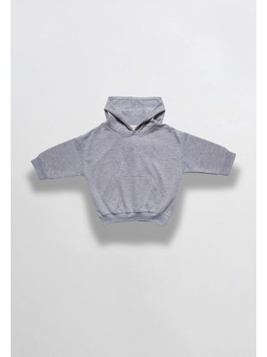 Unisex %100 Pamuk Oversize Kapşonlu Sweatshirt